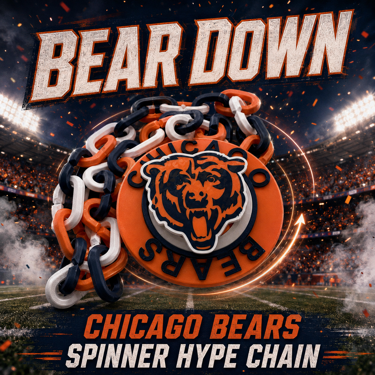 Chicago bears spinner hype chain
