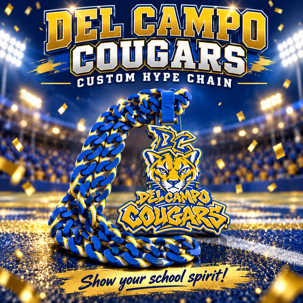 Del Campo Cougars Custom Hype Chain