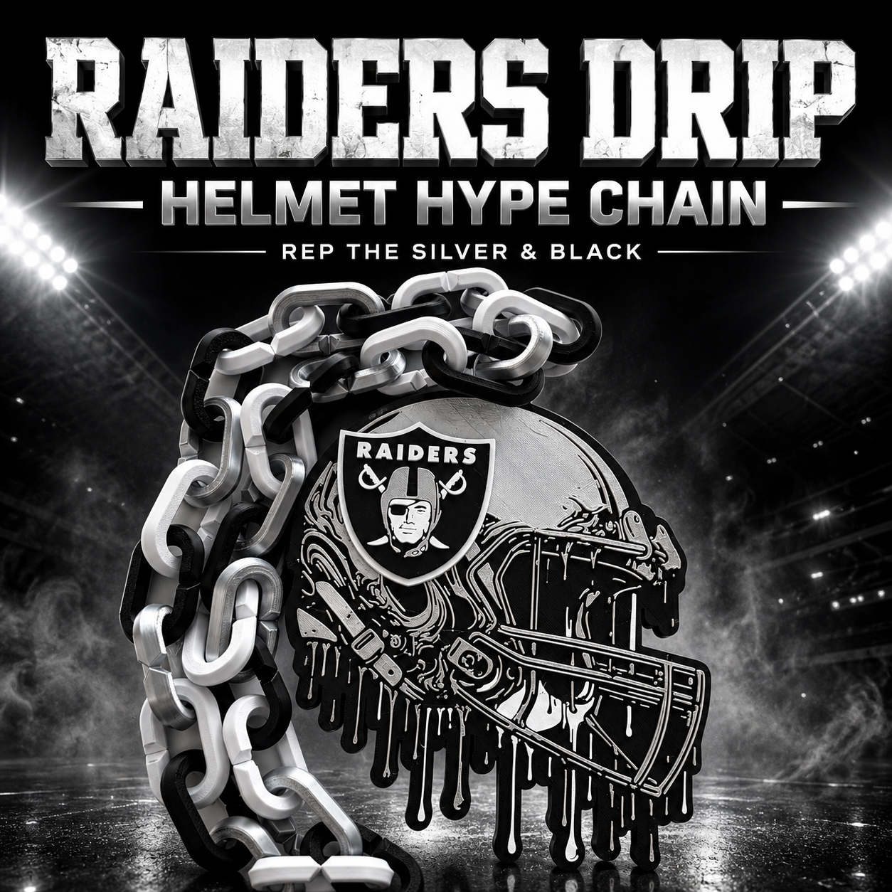 Raiders Drip Helmet Hype Chain