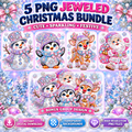 Jeweled Christmas PNG bundle