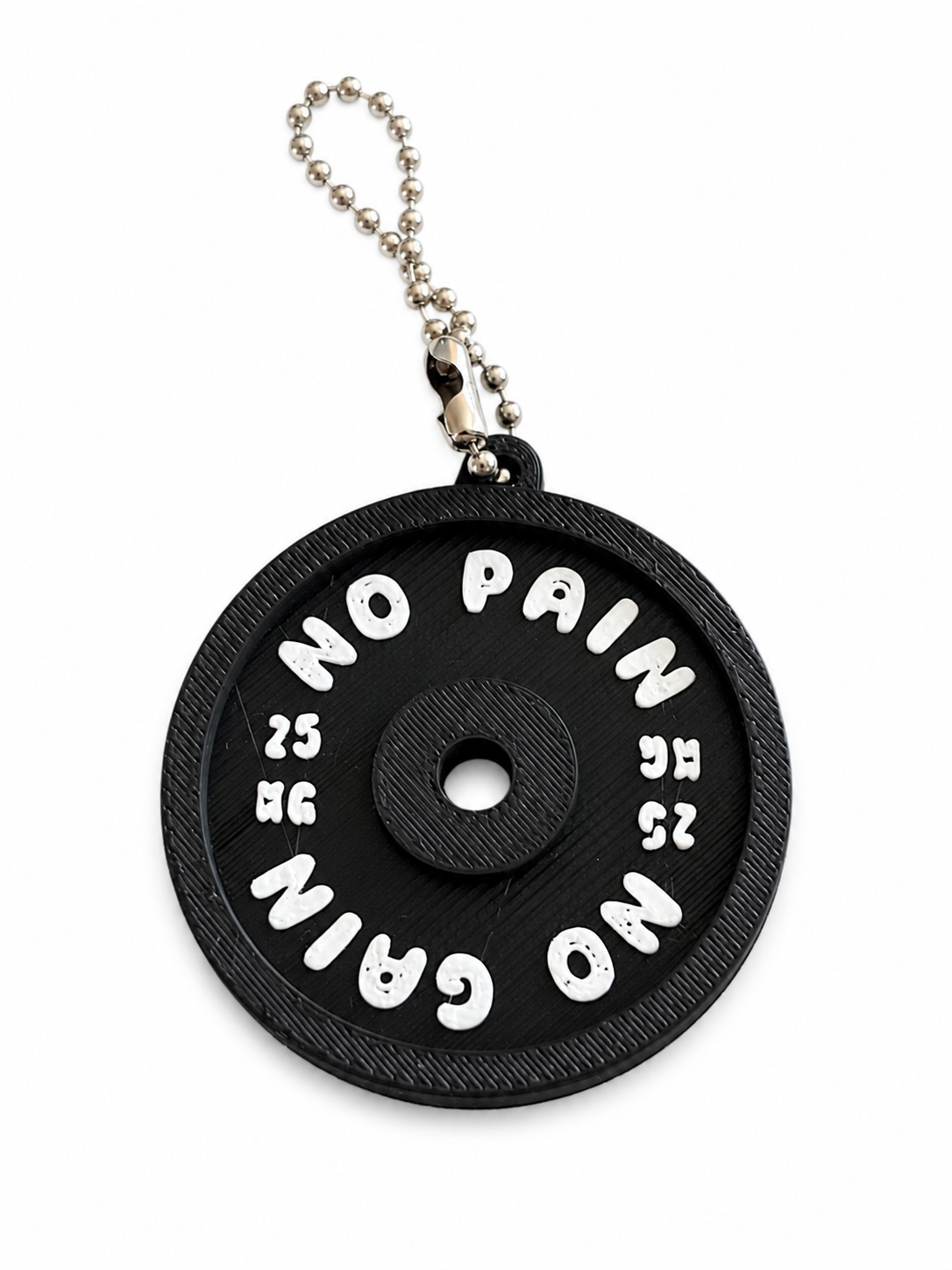 No Pain, No Gain GYM weight keychain