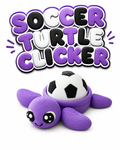 Soccer turtle clicker keychain ￼