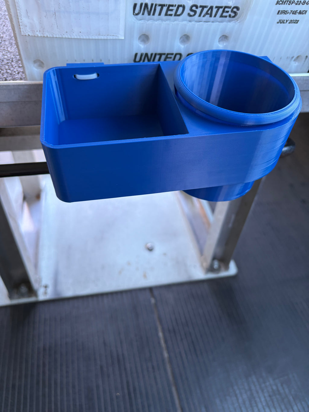 LLV scanner and drink holder