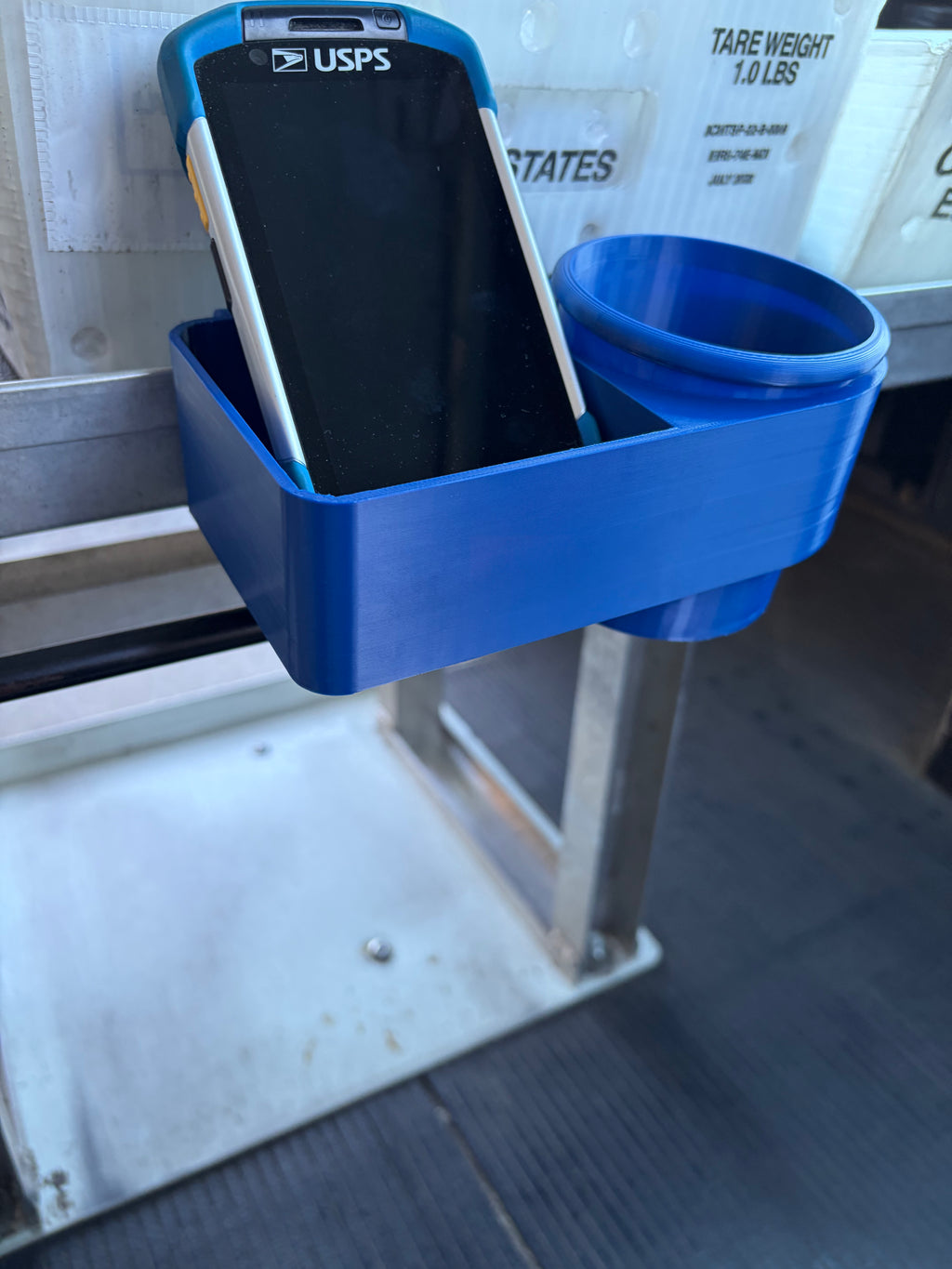 LLV scanner and drink holder
