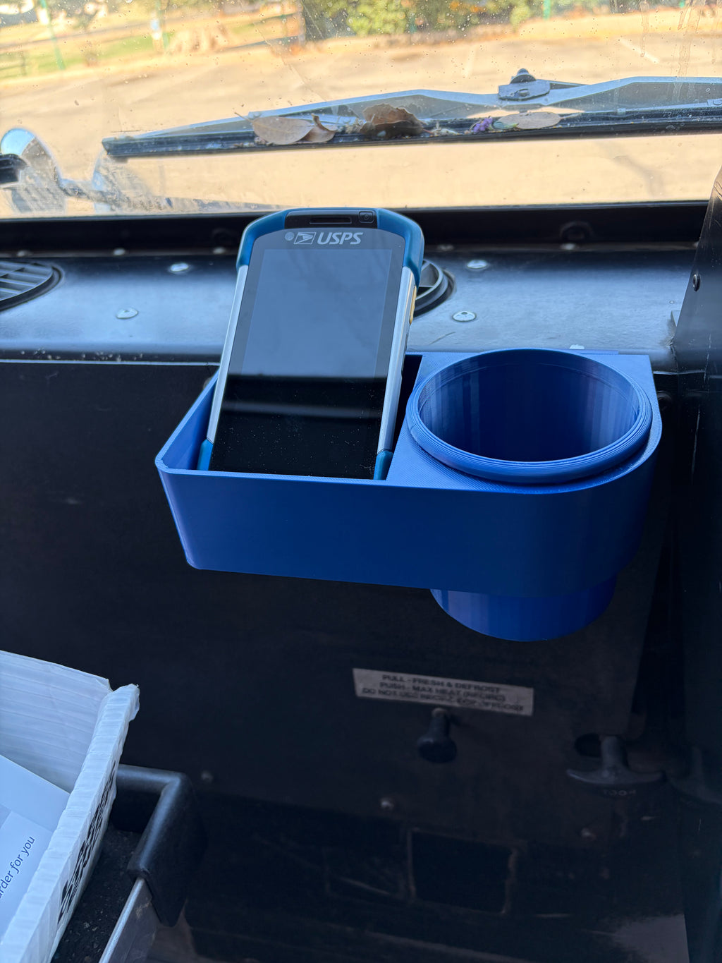 LLV scanner and drink holder