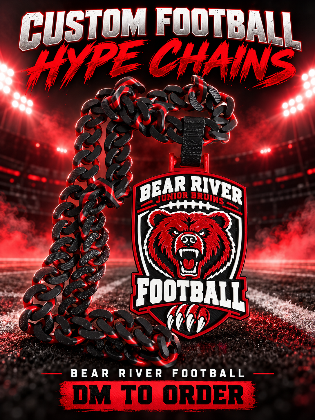 Custom Bear River Football Hype Chain