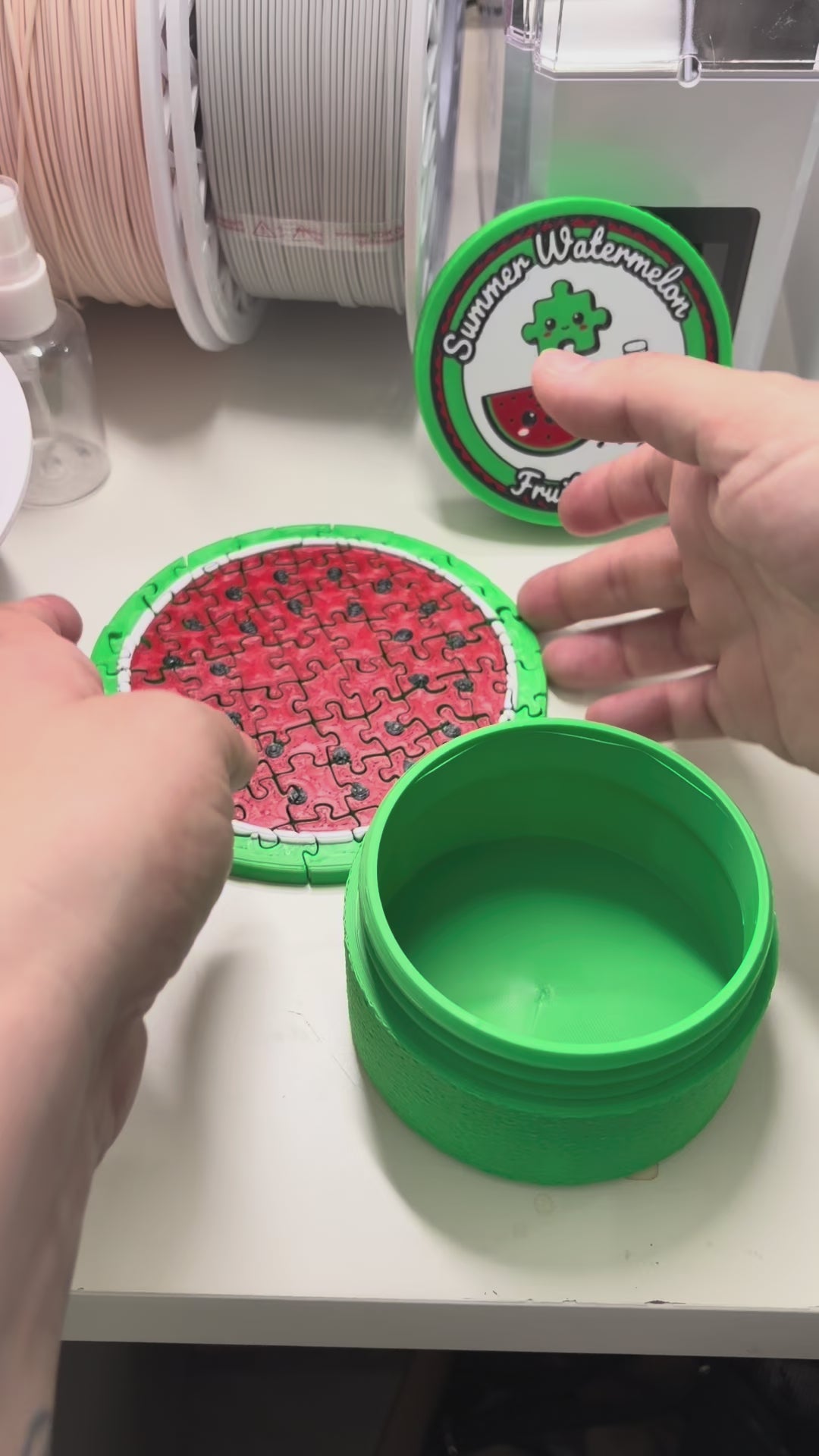 Summer watermelon fruit puzzle ￼